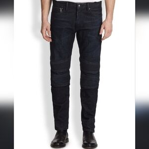 RALPH LAUREN BLACK LABEL MEN'S  VELVET MOTO STYLE JEANS 32